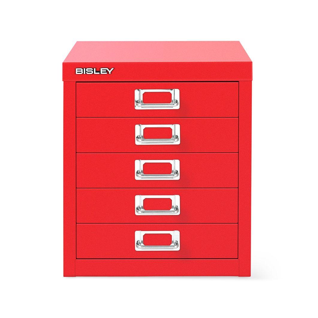 Bisley キャビネット 5ユニット レッドの商品写真