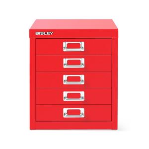 Bisley キャビネット 5ユニット レッドの商品写真