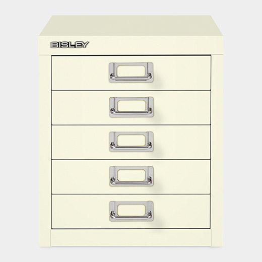 Bisley キャビネット 5ユニット ホワイトの商品写真