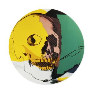 ウォーホル:Skull インテリアプレート イエローの商品写真