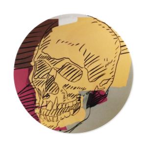 ウォーホル:Skull インテリアプレート ベージュの商品写真