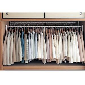 【タイムセール】 伸縮頑丈ダブルハンガーラックの商品写真