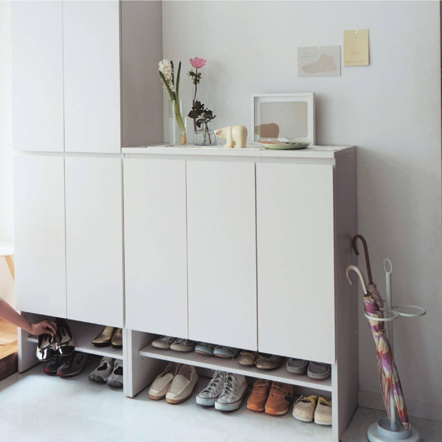 オープン棚付きシューズボックスの商品写真