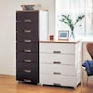 引出しロック機能付きメッシュ柄チェストの商品写真