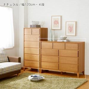 [日本製]オーク材のワイド衣類収納チェストの商品写真