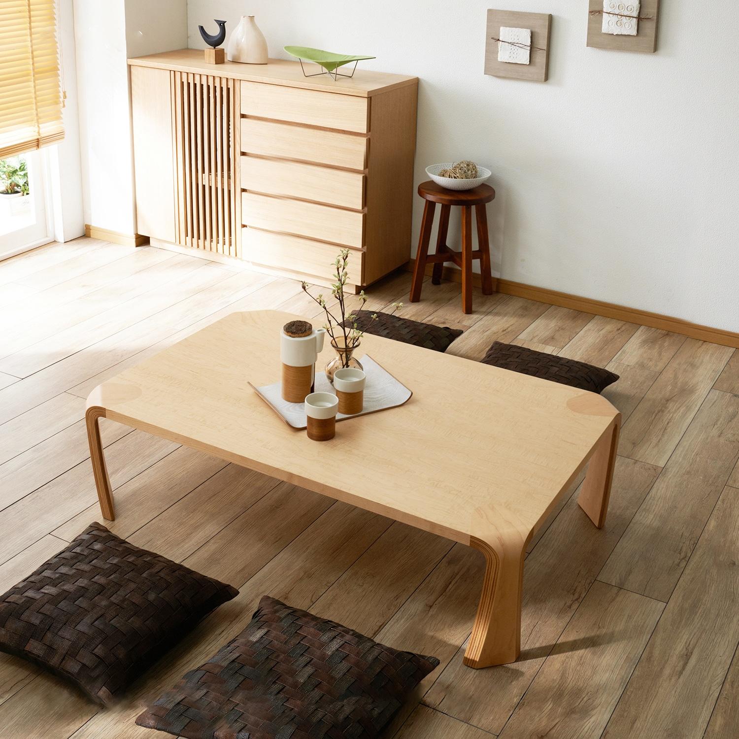 【国産】メープル材の座卓(天童木工)の商品写真