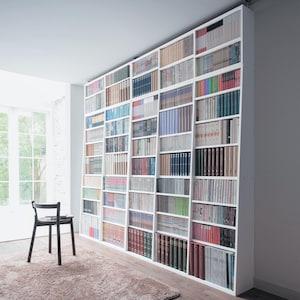 突っ張り上置き付き1cmピッチ本棚 <奥行28cm>の商品写真