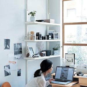 突っ張りL字ラック <幅60/幅90cm>の商品写真