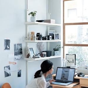 突っ張りL字ラック <幅60/幅90cm>の商品写真