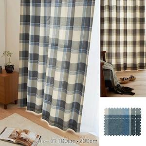 【オーダー】 ナチュラルテイストの先染チェック柄オーダーカーテンの商品写真
