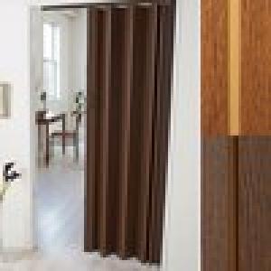 間仕切りに!間口のドア代わりに!シンプル木目調パネルドアの商品写真