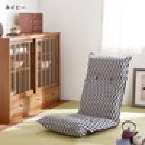 和柄のハイバックリクライニング座椅子の商品写真