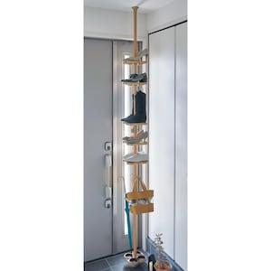 突っ張り傘立て付きシューズラックの商品写真