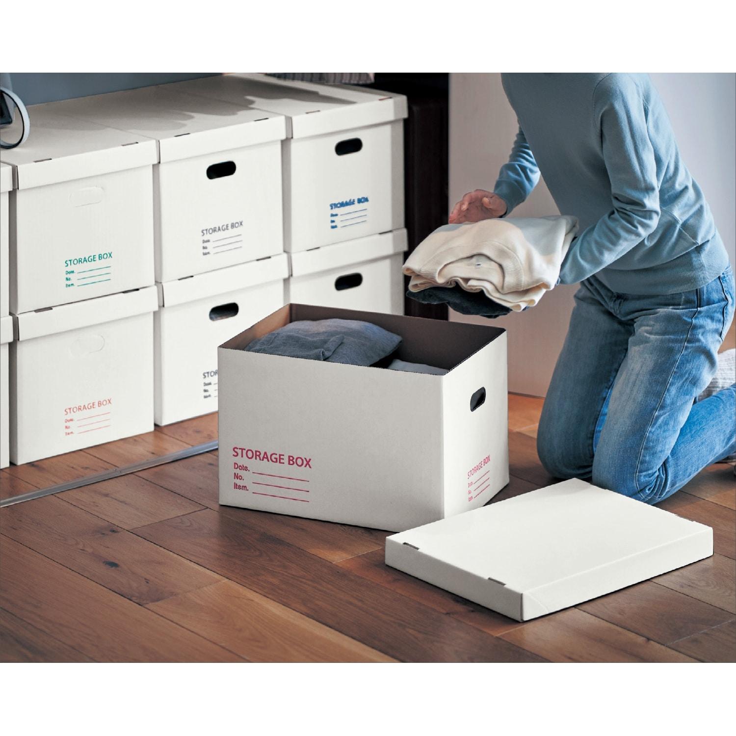 収納ボックス9個セット 【軽くて丈夫な段ボール素材】の商品写真