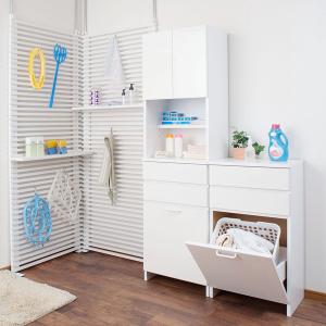 バスケット付きサニタリーラック <幅51cm>の商品写真