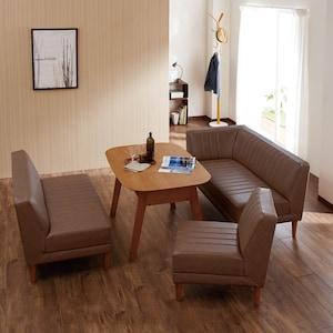 【生地オーダー】 ダイニングソファー 【合皮5色/ファブリック4色から選べる】<カラー選択はショッピングカート内で行えます>の商品写真