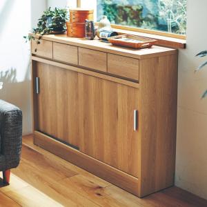 【5月6日までタイムセール】 奥行が選べる引戸キャビネット[日本製] <奥行30/奥行40cm>の商品写真