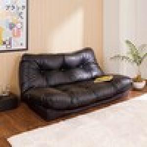 合皮のリクライニンローグソファーの商品写真