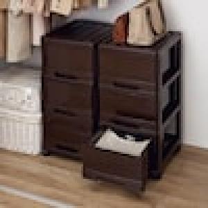 クローゼット収納ケース3段2個セット<奥行41.5cm>の商品写真