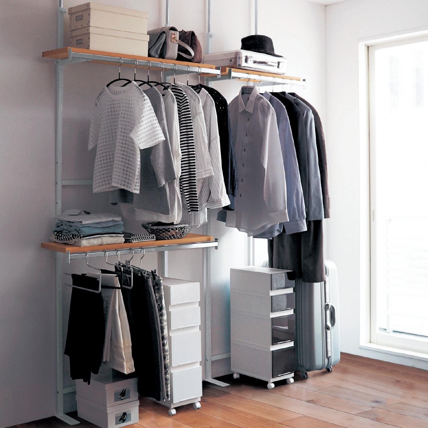 突っ張りハンガーラック <幅60/幅90cm>の商品写真