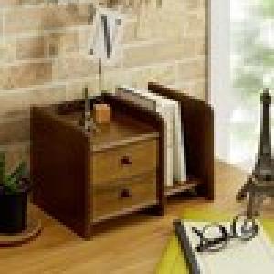 伸縮するブックスタンド付きデスク上小物収納チェストの商品写真