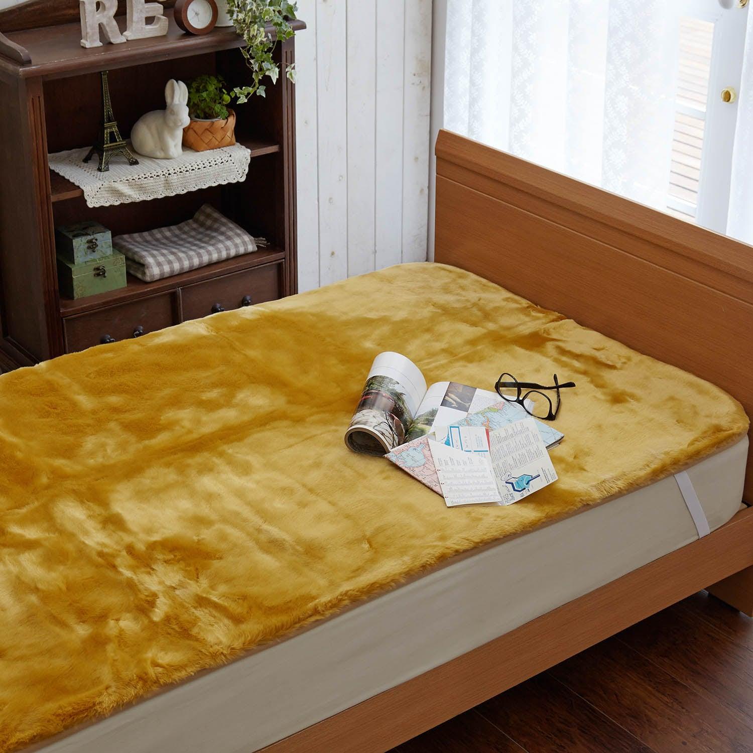 日本製フォックス調生地の敷きパッドの商品写真