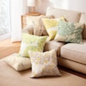 麻混素材のクッションカバー・座布団カバー"フロート"[日本製]の商品写真