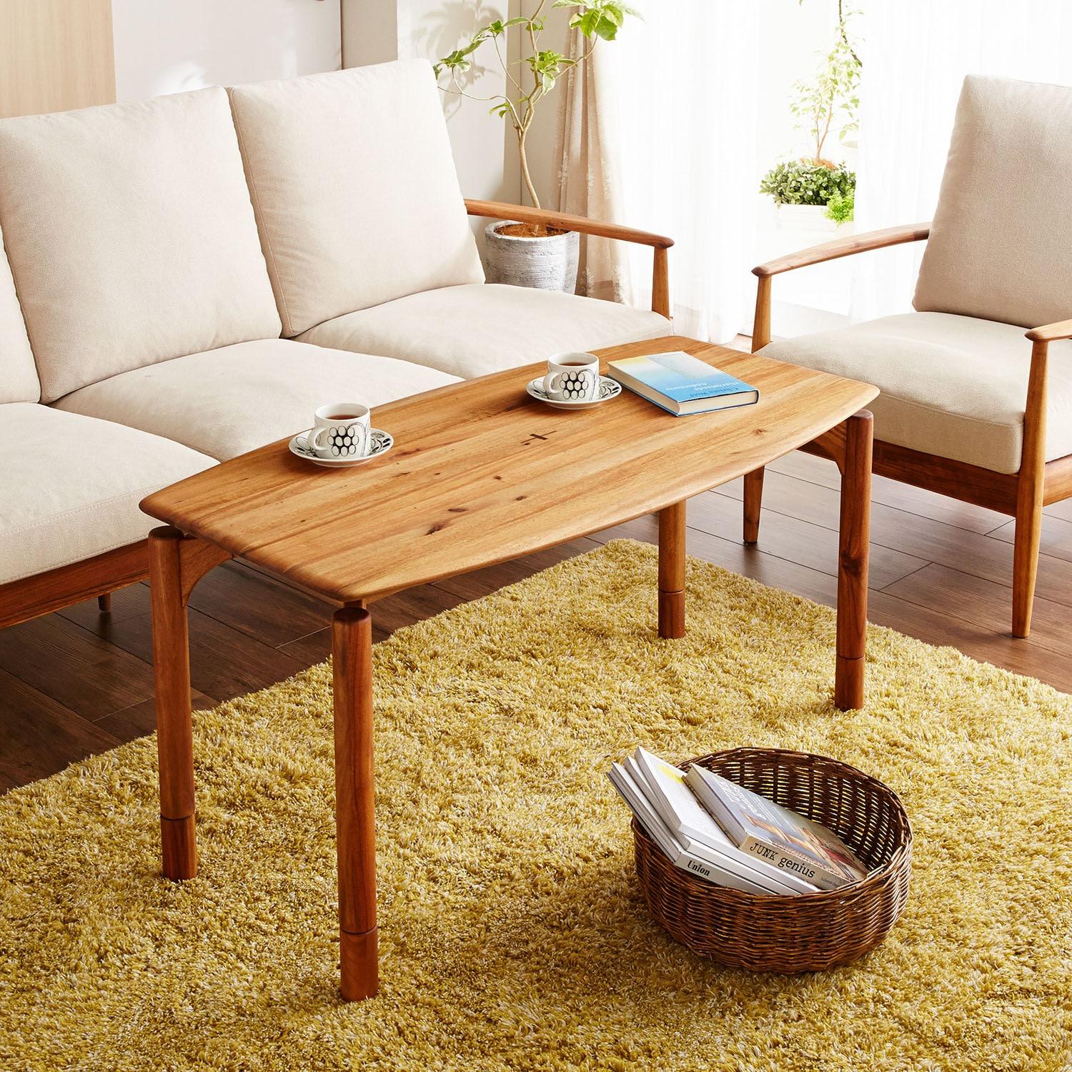 高さ調節のできるリビングローテーブルの商品写真