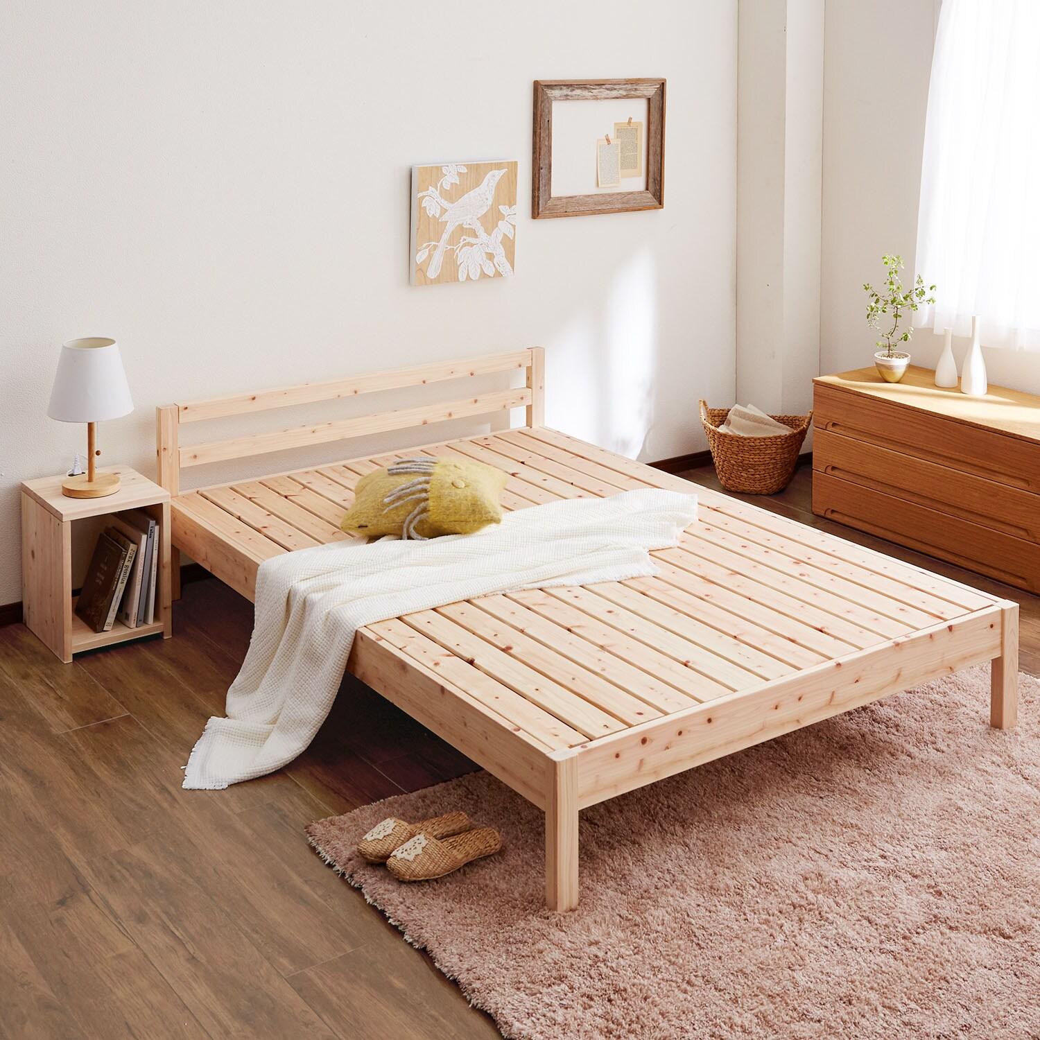 国産ひのきの頑丈すのこベッド <シングル/セミダブル/ダブル>の商品写真