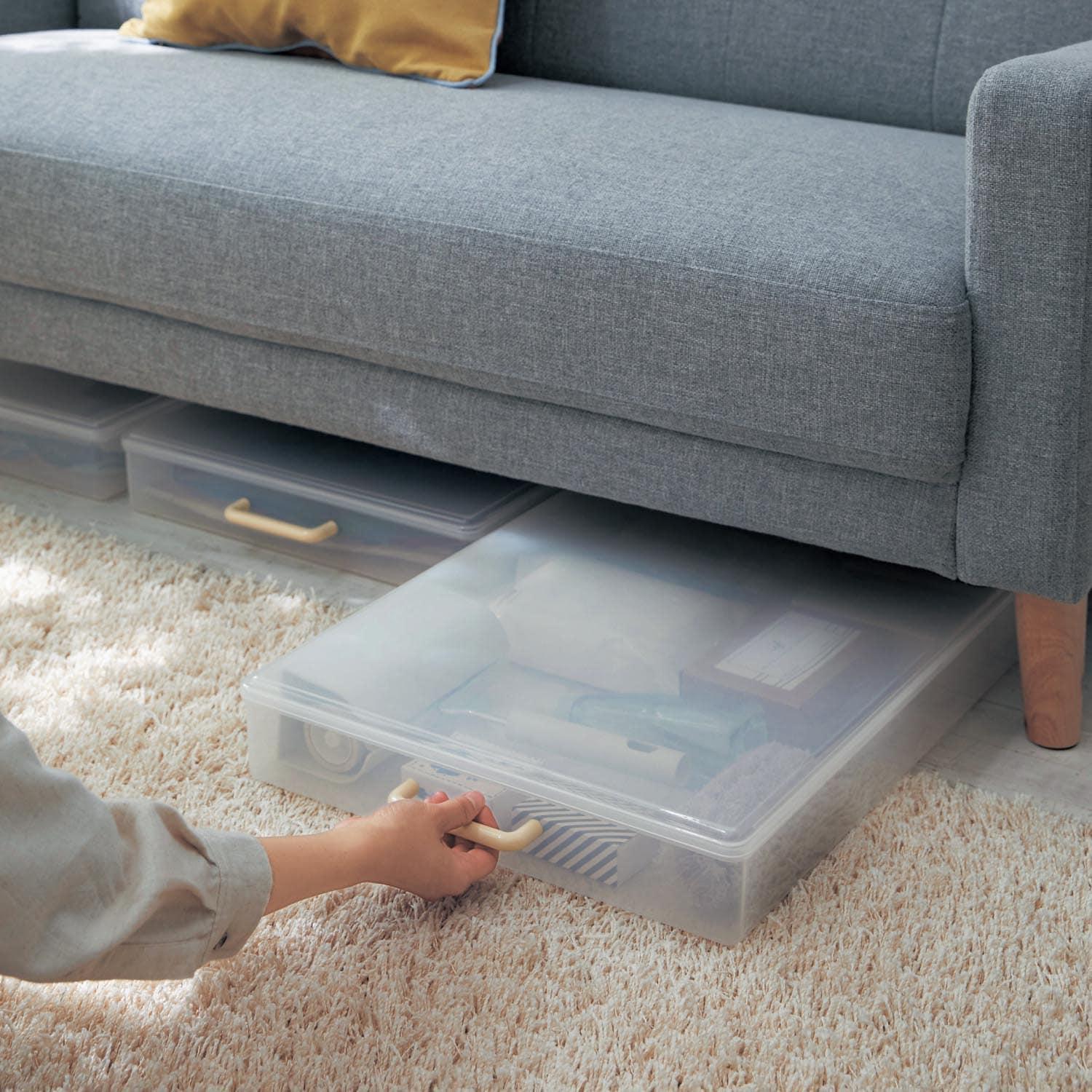 ベッド下薄型収納ケース3個セット <高さ8cm>の商品写真