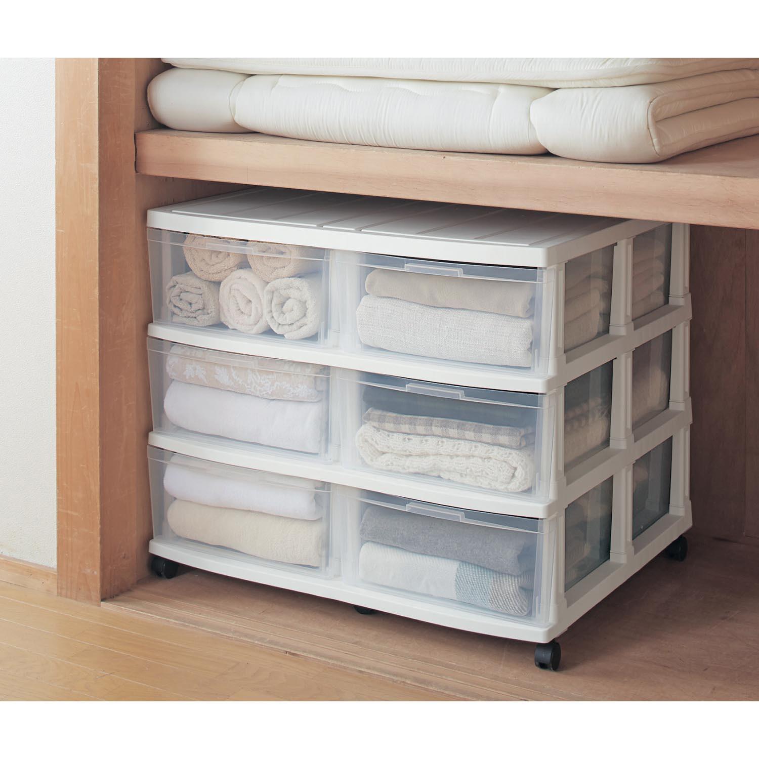 押入れ衣類ワゴン<奥行68cm>の商品写真