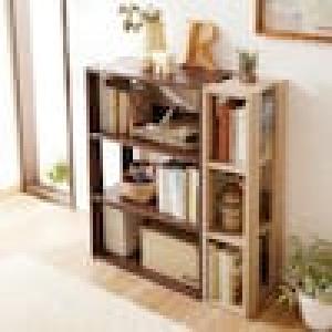 木目調オープンラックの商品写真