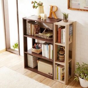 木目調オープンラックの商品写真