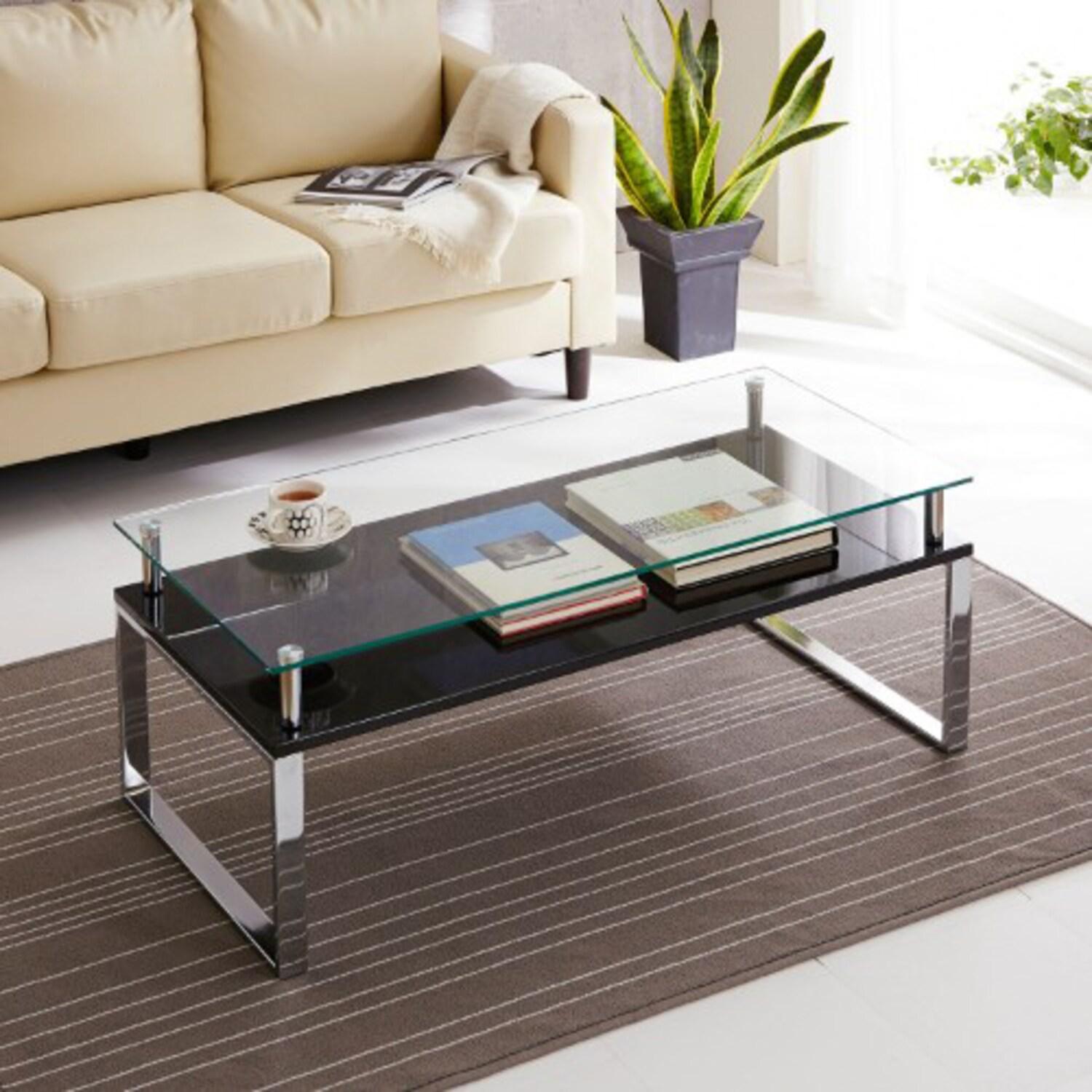 ガラス天板リビングローテーブルの商品写真