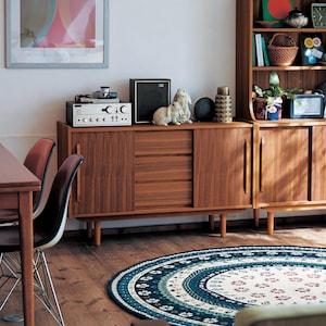 チーク材のリビングボードの商品写真