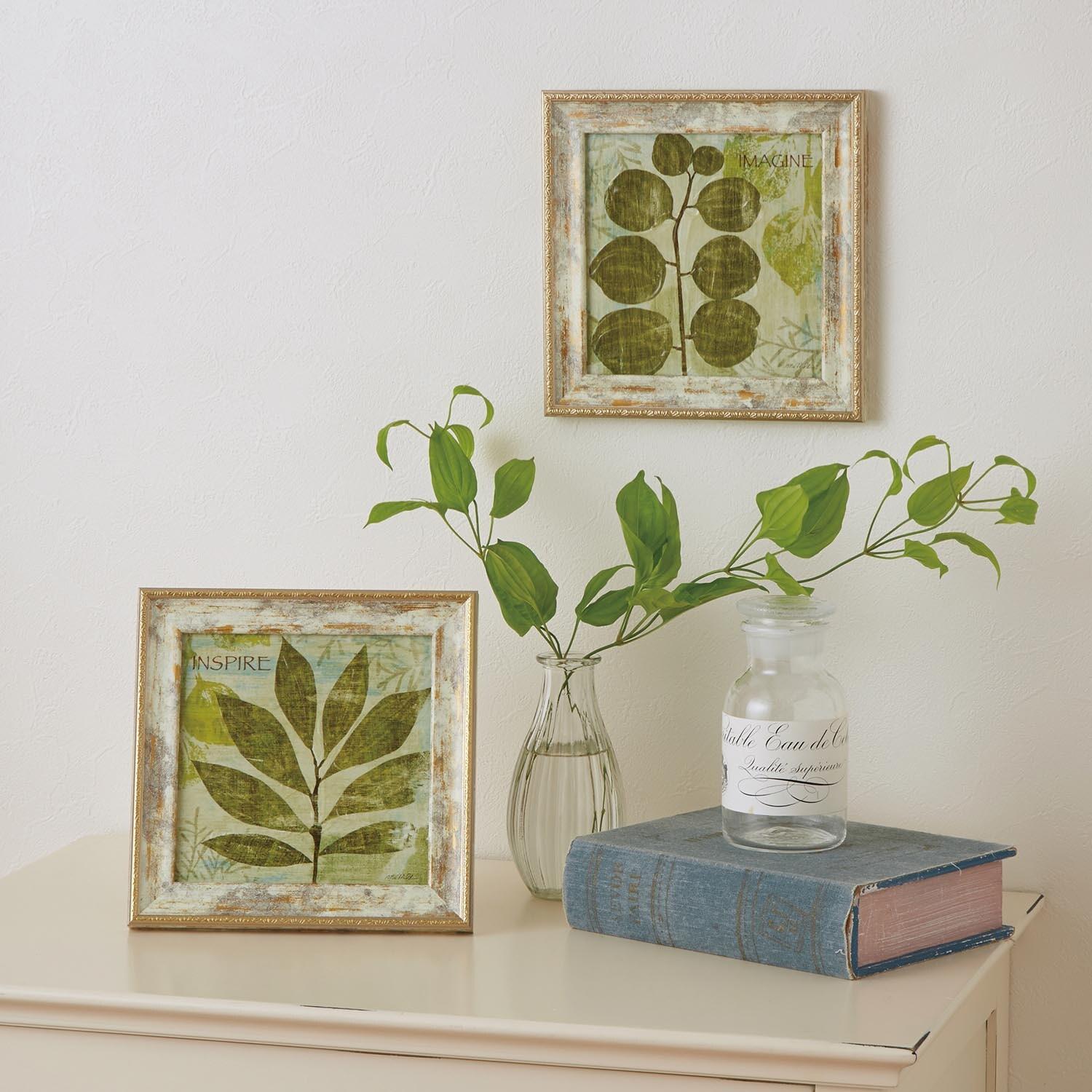 4デザインから選べるアートフレーム「グリーンリーフ」 <約19cm角>の商品写真