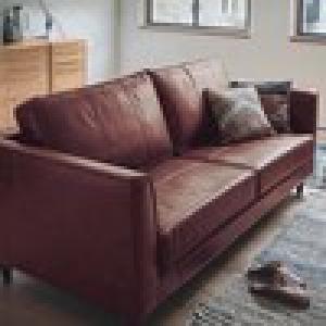 革のなめしにこだわったヴィンテージ調本革ソファー <2人掛け/3人掛け>の商品写真