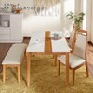 ツートンダイニングテーブルセット <4人用>【お手入れ簡単な合皮素材】の商品写真