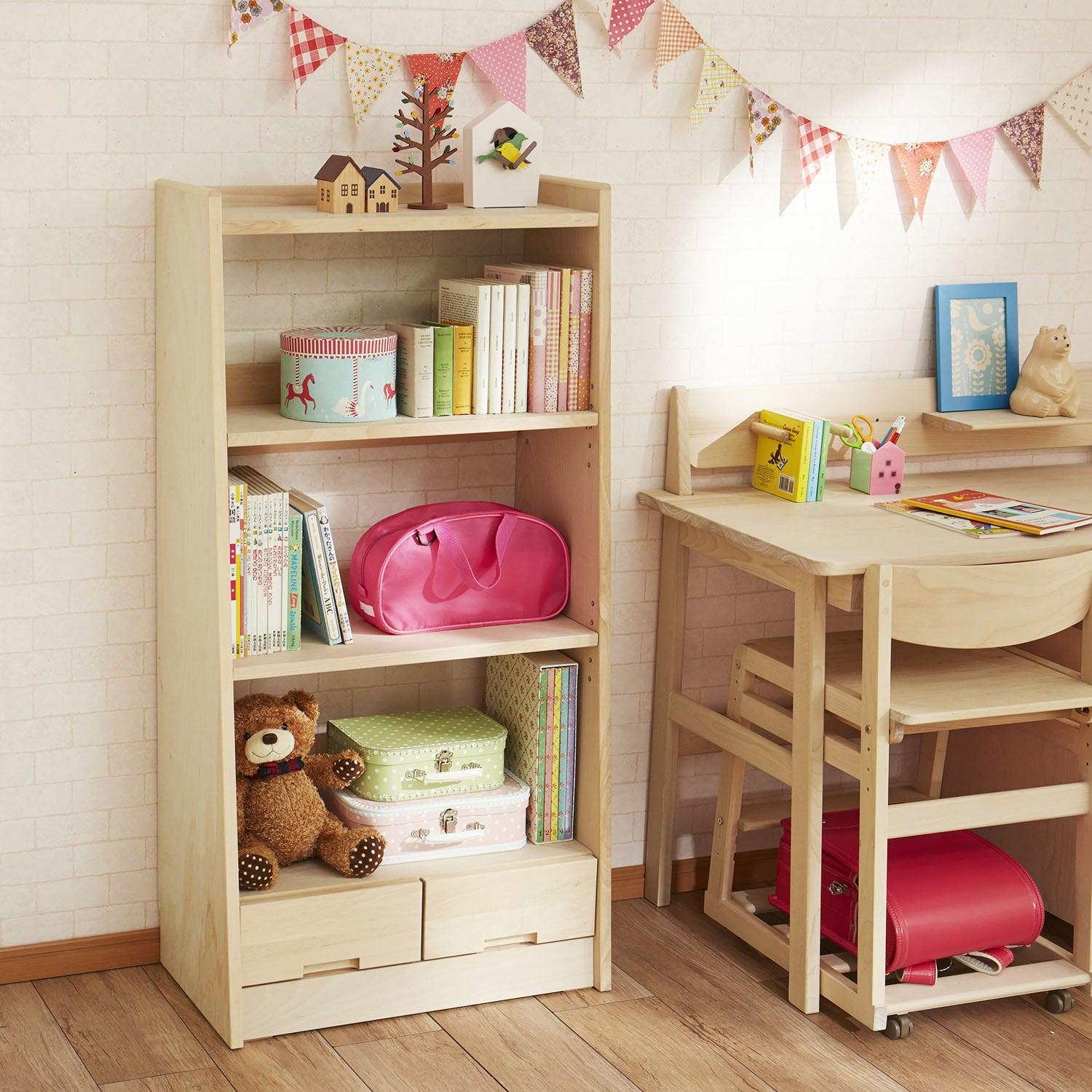 北海道産樺材の本棚の商品写真