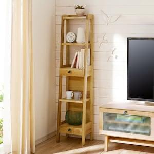 北海道産ナラ材のスリムラックの商品写真