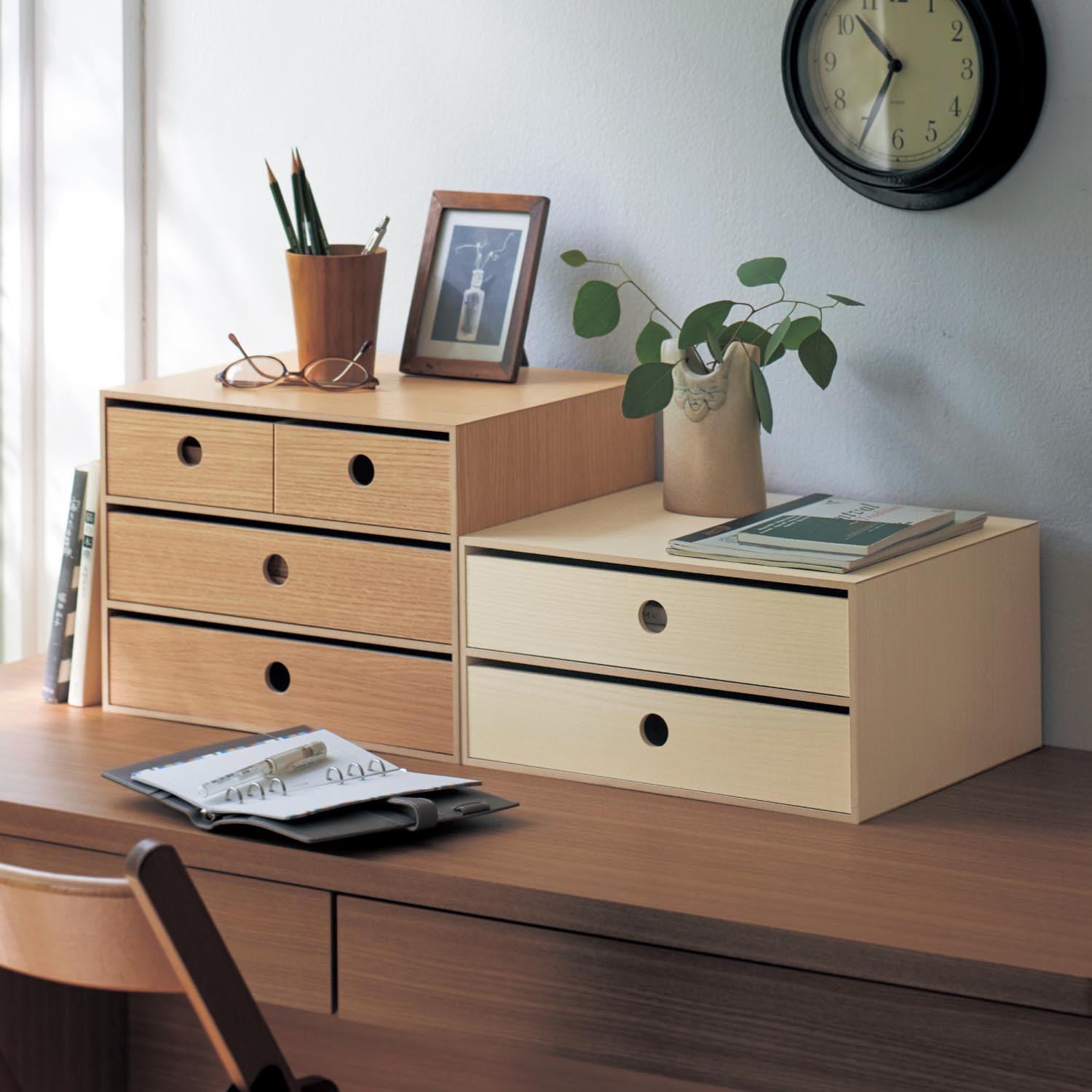 A4用紙が入る卓上ミニチェスト <幅34cm>の商品写真