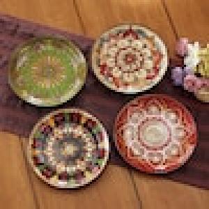 手塗りのデザートプレート 4枚セットの商品写真