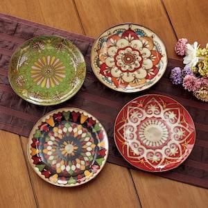 手塗りのデザートプレート 4枚セットの商品写真