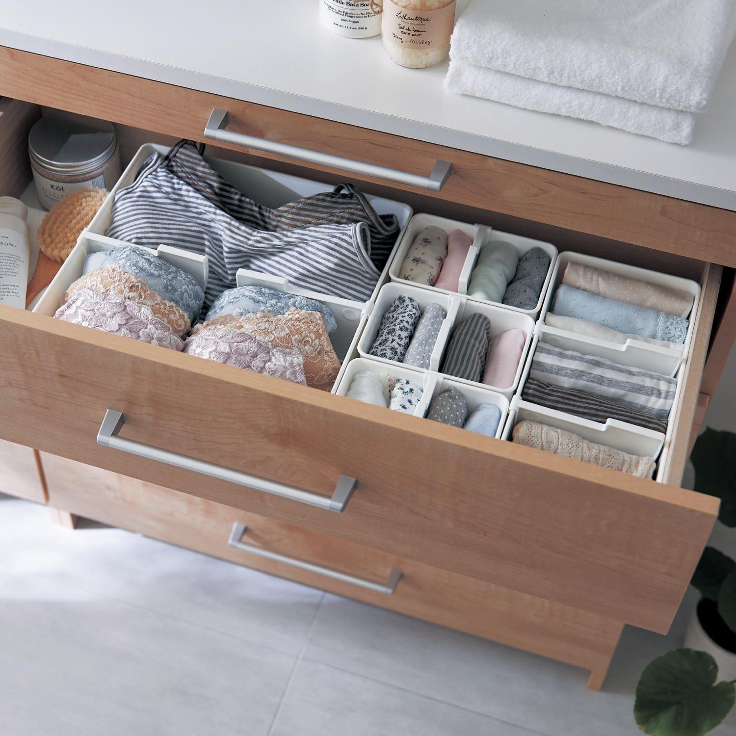 お片付けコンシェルジュ監修の下着収納ケースセットの商品写真