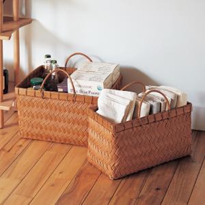 【タイムセール】 市場かご風ラタンバスケットの商品写真