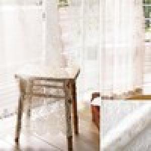 スカラップレースがかわいいレースカーテンの商品写真