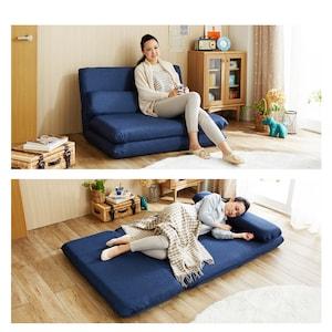 ロングクッション付きカバーリングソファ-ベッドの商品写真