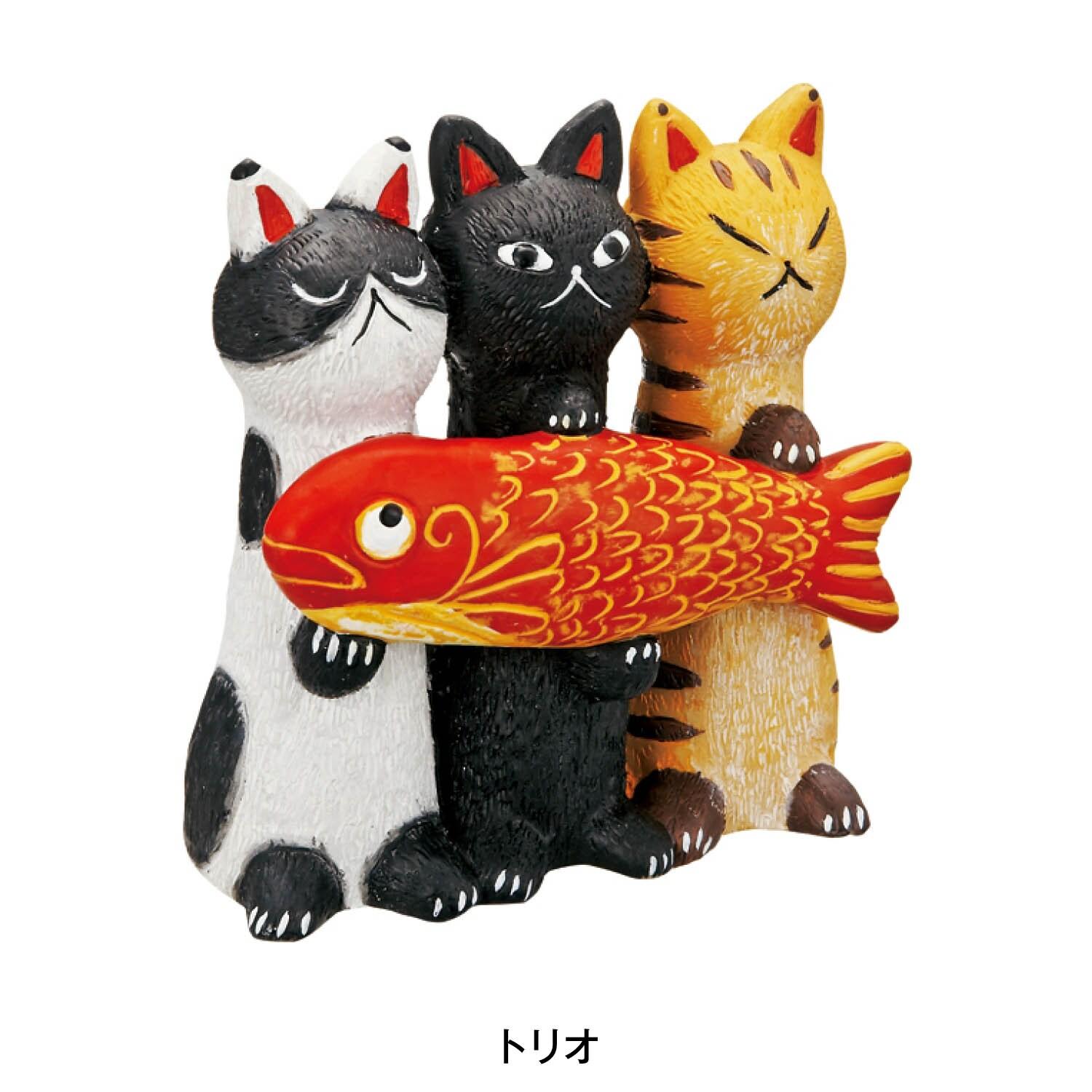 ハンドペイントの置物「キャットコレクション」 【手のひらサイズの猫の置き物】の商品写真