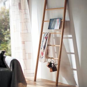 オーク材のラダーハンガーラック <幅60cm>の商品写真