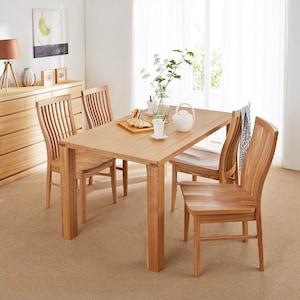 天然木のダイニングテーブル <4人用/6人用>の商品写真